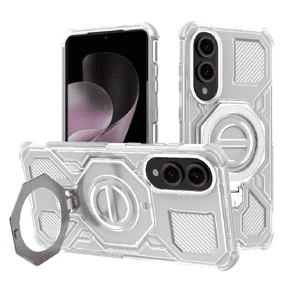 Coque pour Samsung Galaxy S25 Edge S937, Techsuit, Carbon Shield Pro, Blanc