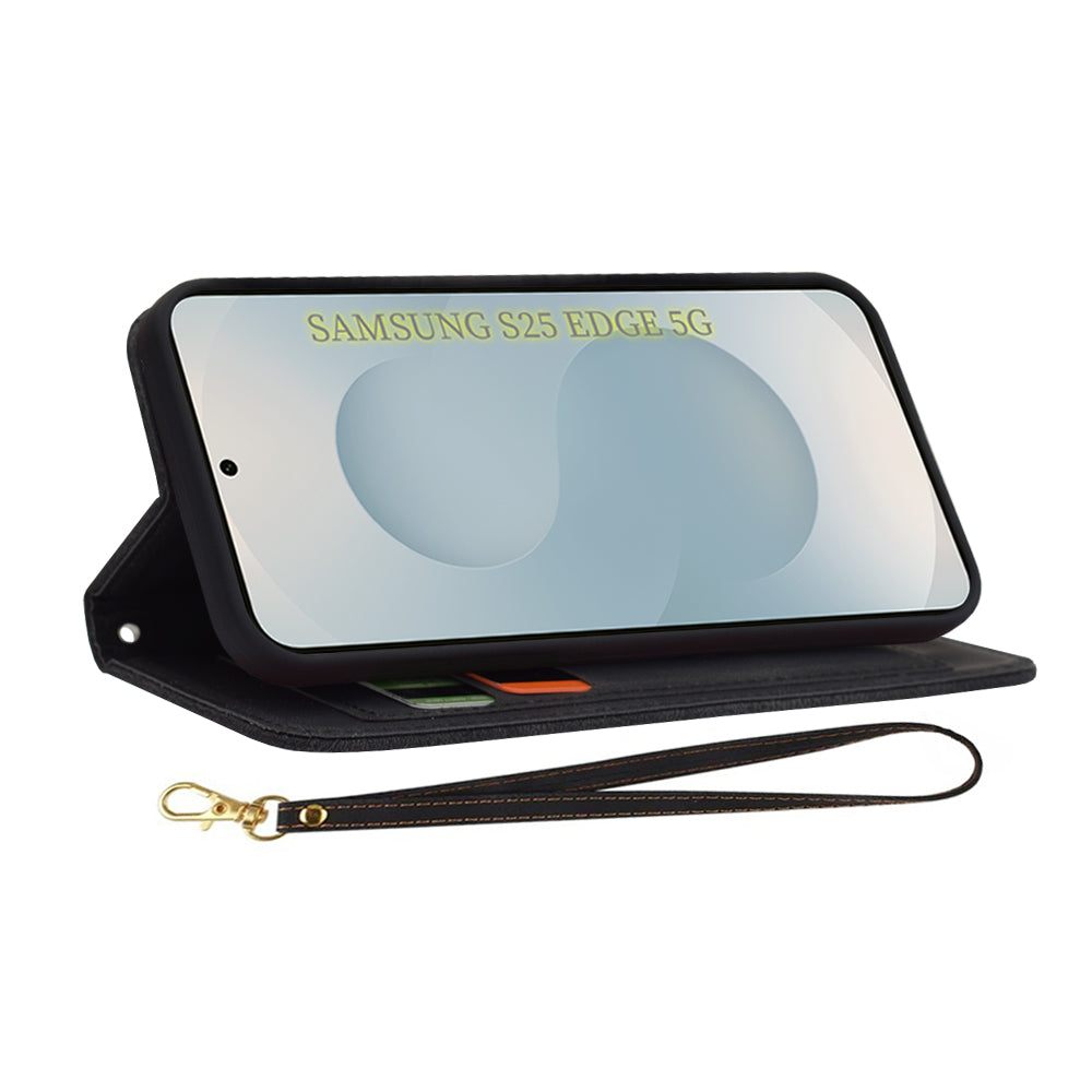 Coque pour Samsung Galaxy S25 Edge S937, Techsuit, FlipCraft, Noire