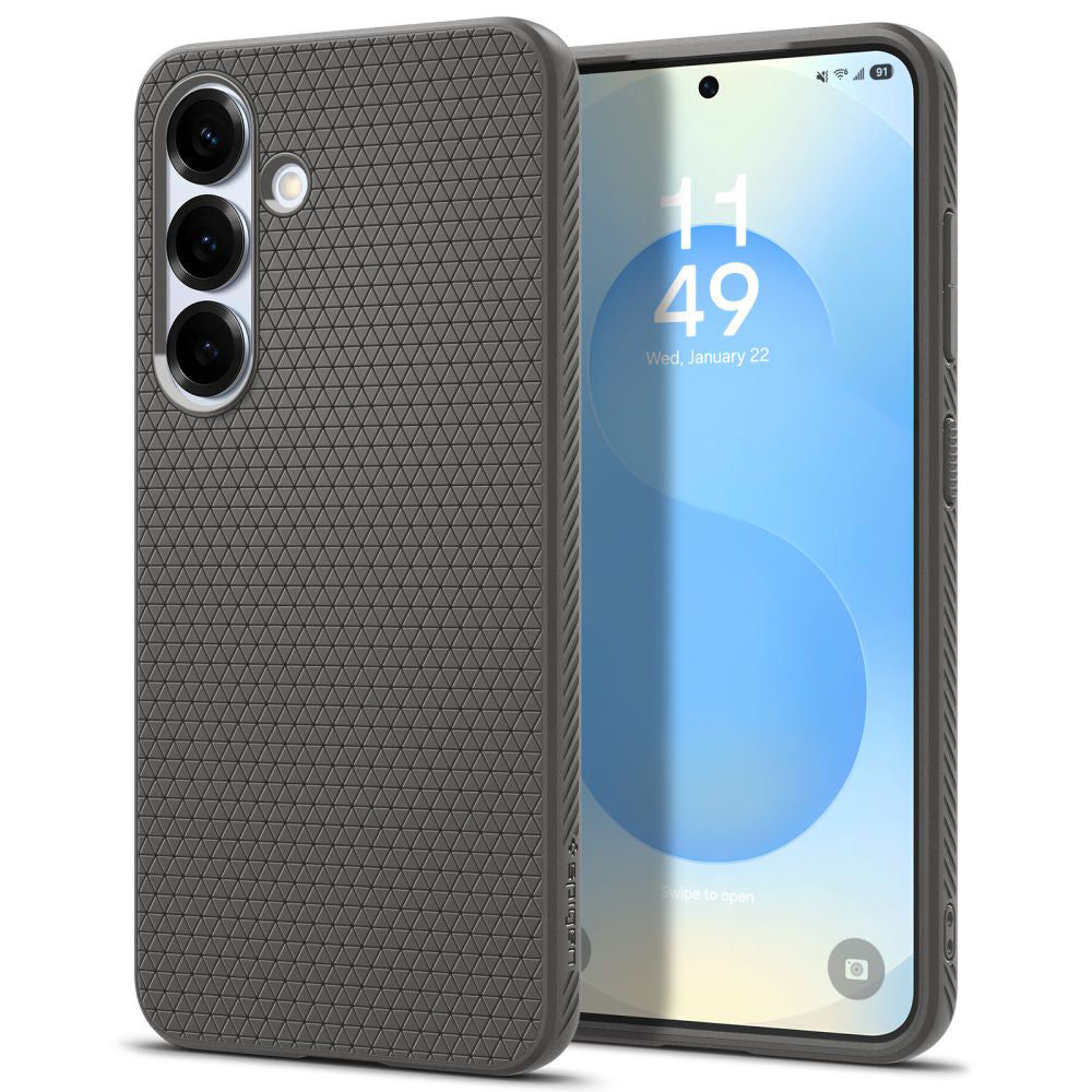 Étui pour Samsung Galaxy S25+ S936, Spigen, Liquid Air, Gris ACS08980