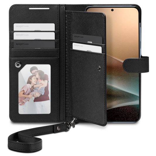 Étui pour Samsung Galaxy S25+ S936, Spigen, Wallet S, Noir ACS09125