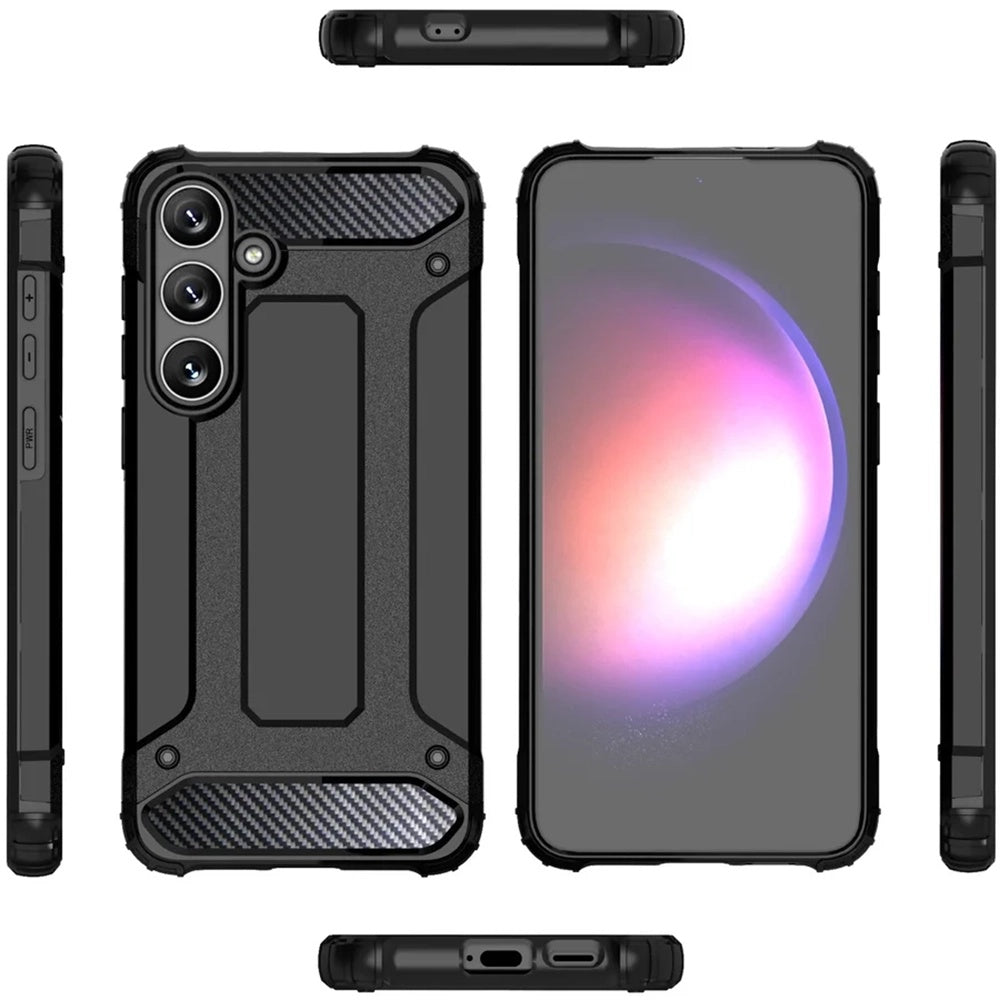 Coque pour Samsung Galaxy S25+ S936, Techsuit, Hybrid Armor, Noire