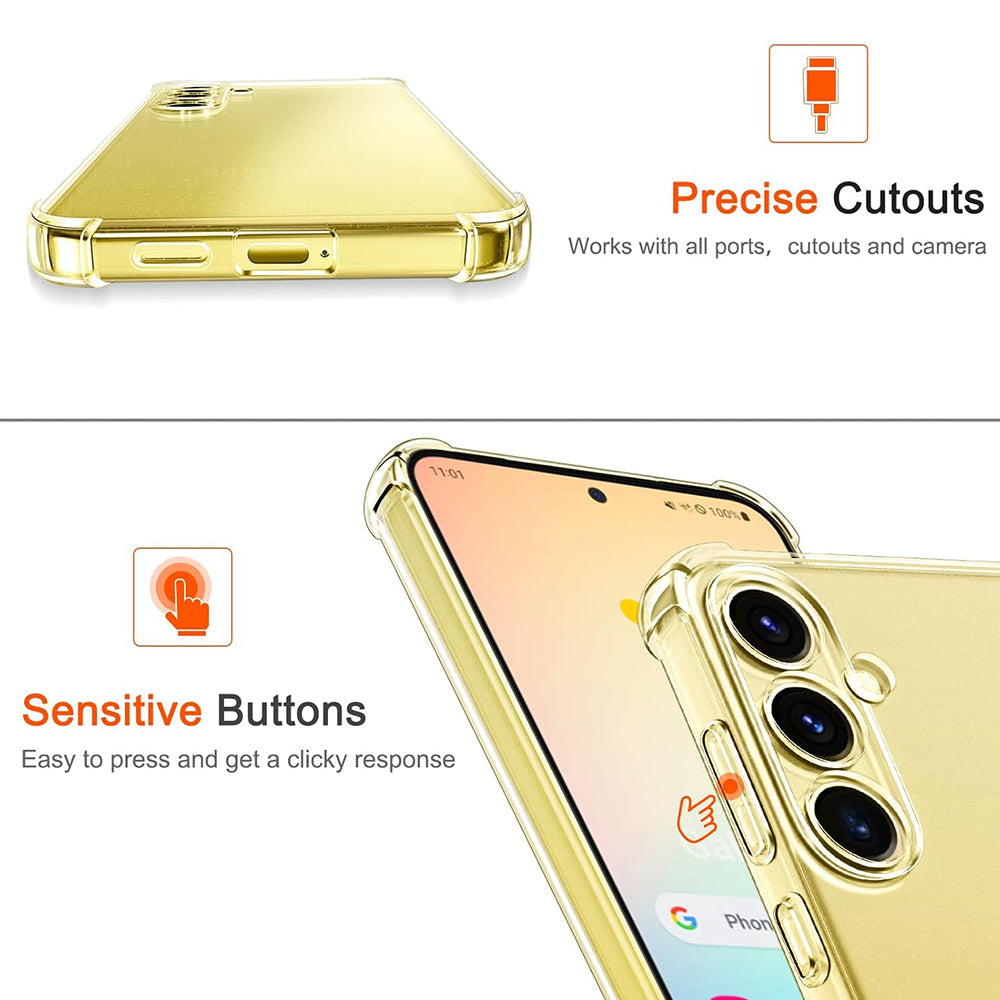 Coque pour Samsung Galaxy S25+ S936, Techsuit, Antichoc Claire, Transparente