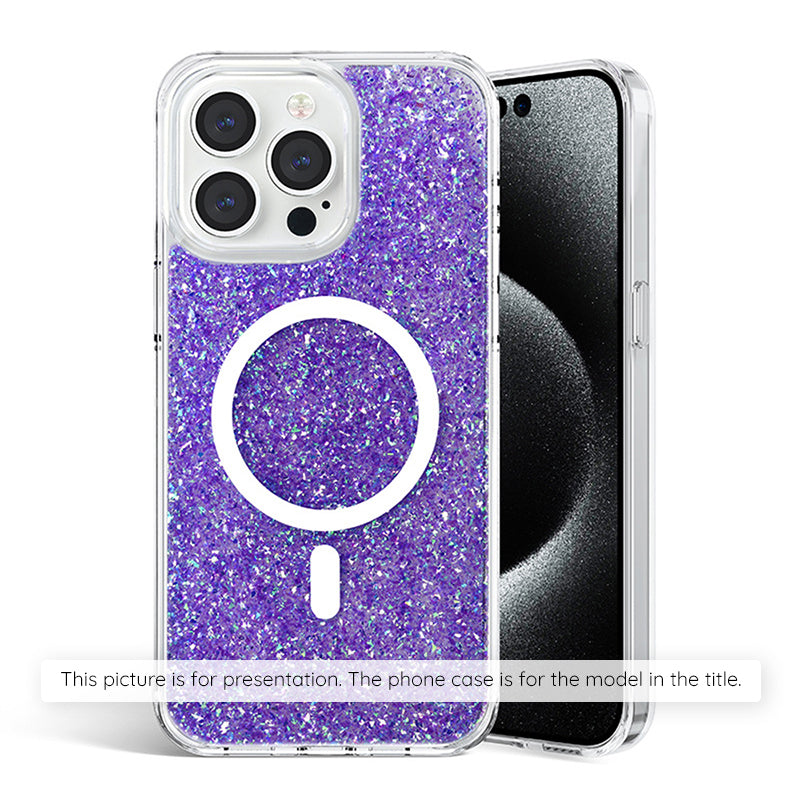 Coque pour Samsung Galaxy S25+ S936, Techsuit, Paillettes Scintillantes, Violet