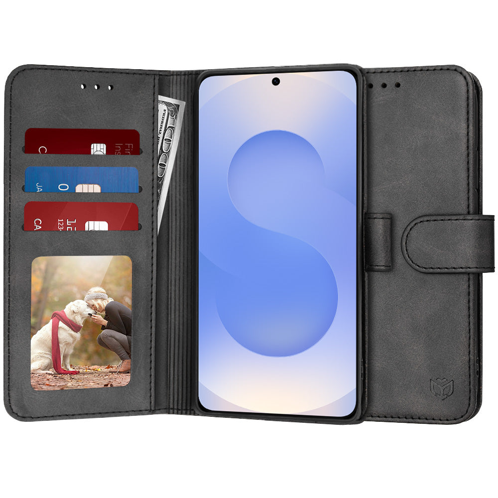 Coque pour Samsung Galaxy S25 S931, Techsuit, Diary Book, Noire