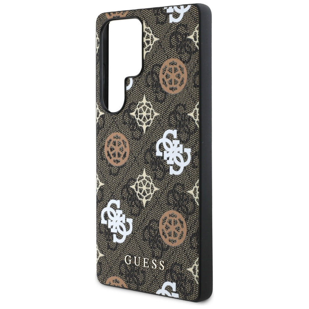 Étui pour Samsung Galaxy S25 Ultra S938, Guess, 4G Peony, Marron