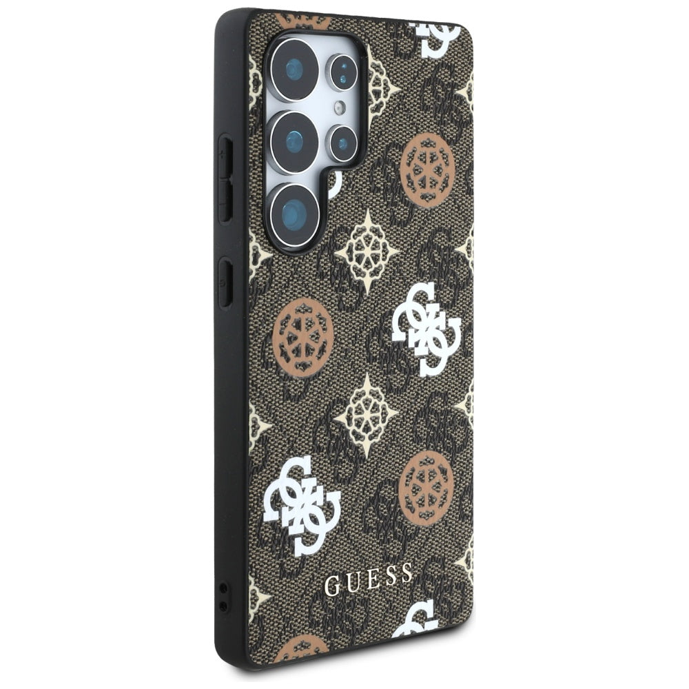 Étui pour Samsung Galaxy S25 Ultra S938, Guess, 4G Peony, Marron