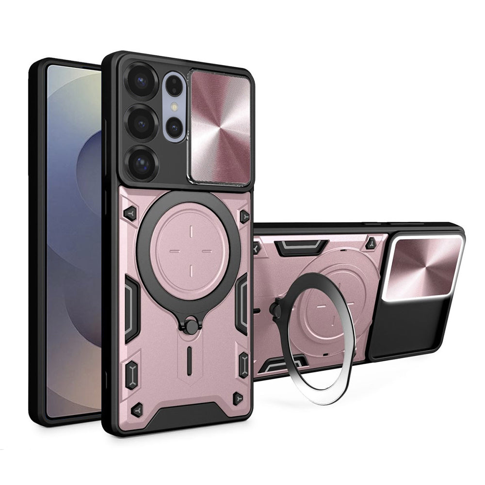 Coque pour Samsung Galaxy S25 Ultra S938, Techsuit, CamGuard Pro, Rose Doré