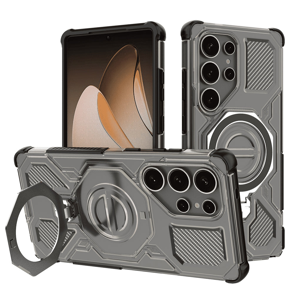 Coque pour Samsung Galaxy S25 Ultra S938, Techsuit, Carbon Shield Pro, Fumée