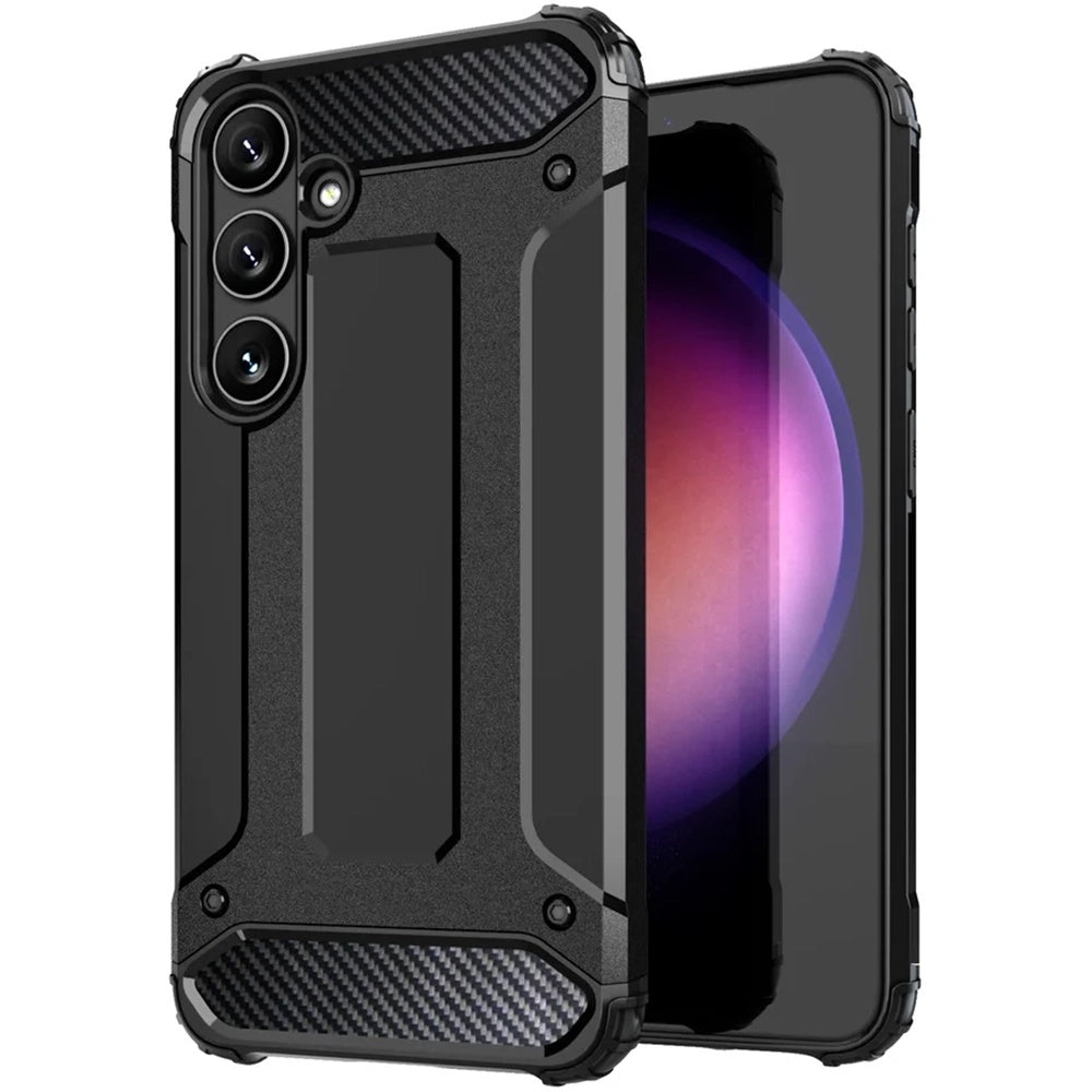 Coque pour Samsung Galaxy S25 Ultra S938, Techsuit, Hybrid Armor, Noire