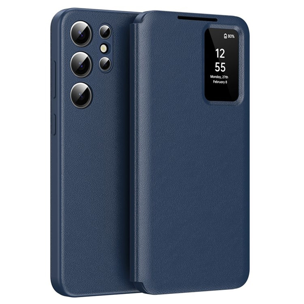 Coque pour Samsung Galaxy S25 Ultra S938, Techsuit, SmartView, Bleue