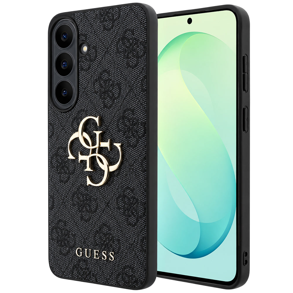 Coque pour Samsung Galaxy S26 FE S741, Guess, Logo Métal 4G, Noire
