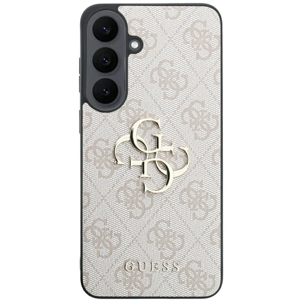 Coque pour Samsung Galaxy S26 FE S741, Guess, Logo Métal 4G, Rose