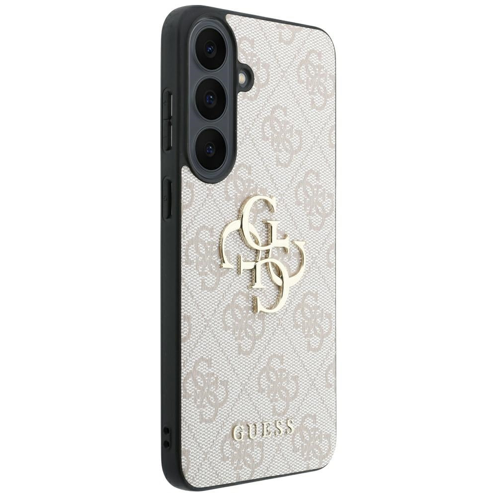 Coque pour Samsung Galaxy S26 FE S741, Guess, Logo Métal 4G, Rose