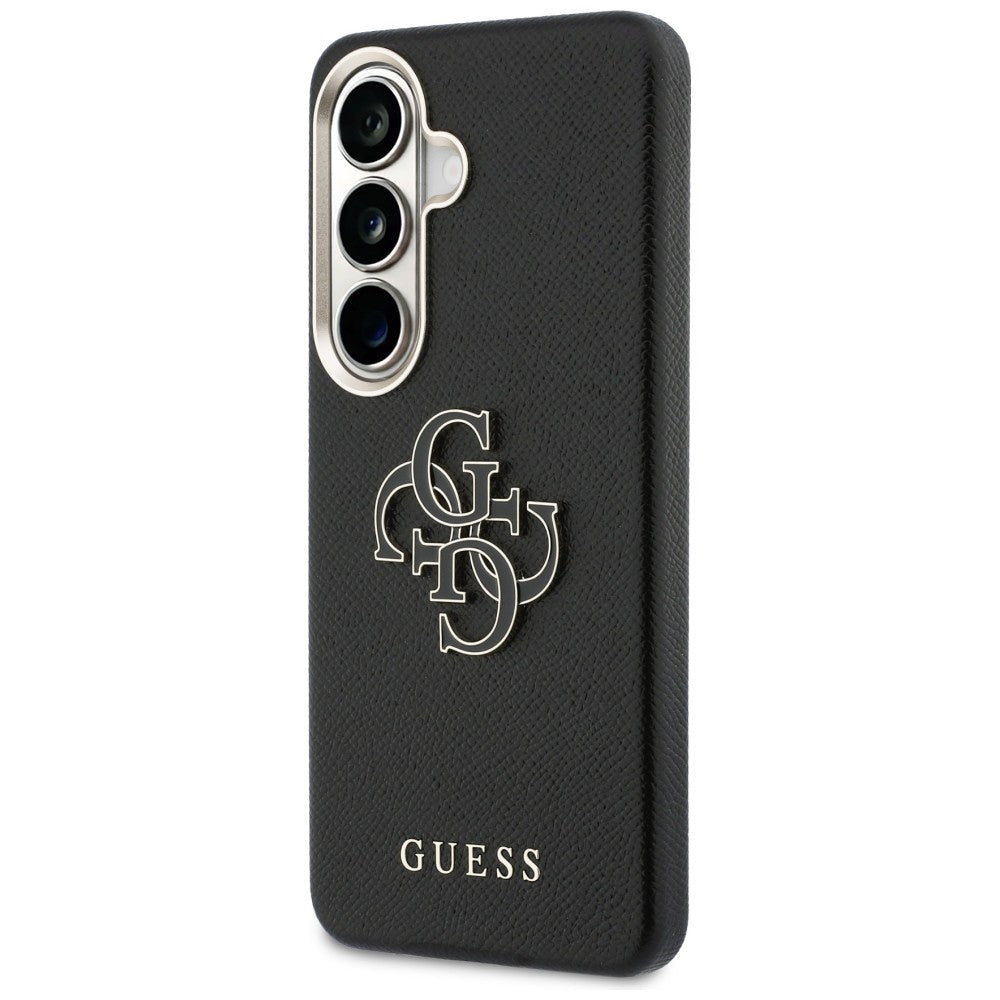 Case for Samsung Galaxy S26 Plus S947, Guess, 4G Grained Big and Classic Logo, Black