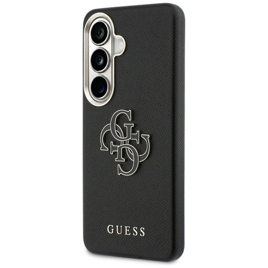 Coque pour Samsung Galaxy S26 Plus S947, Guess, 4G Grained Big and Classic Logo, Noire