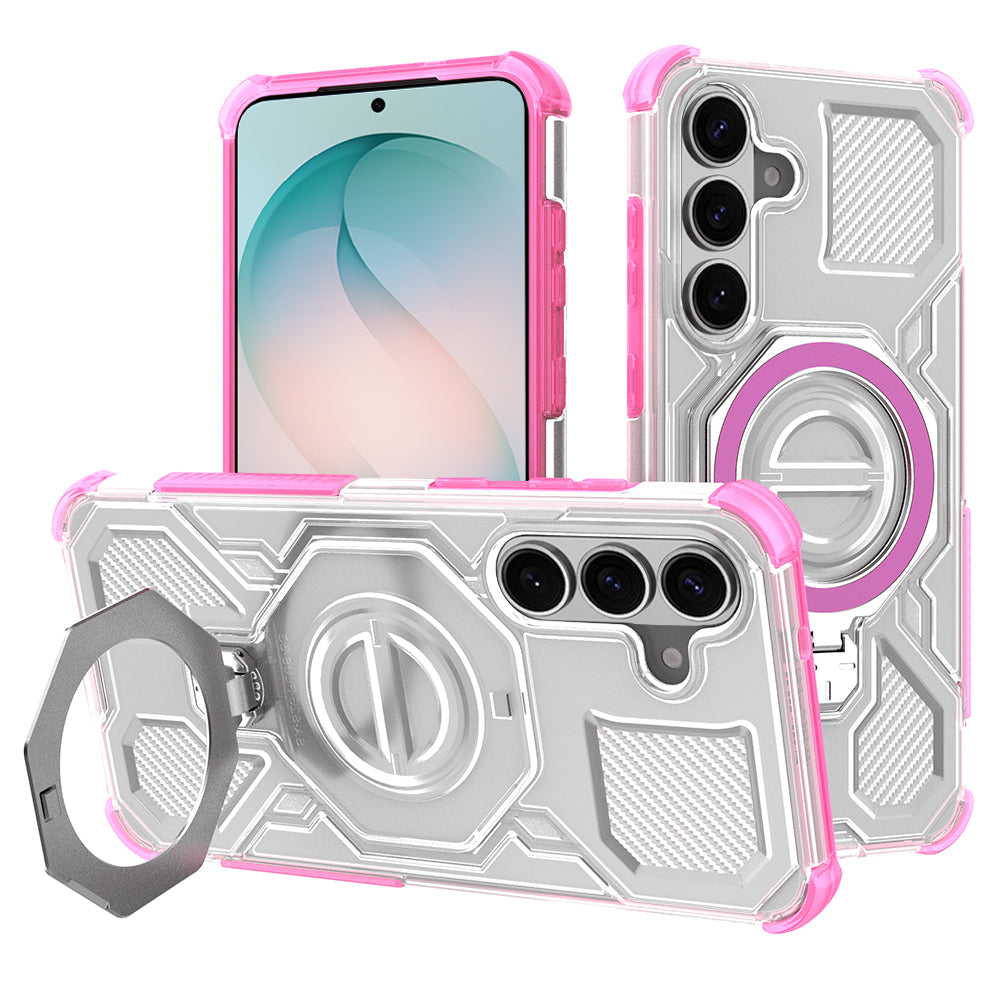 Étui pour Samsung Galaxy S26 Plus, Techsuit, Carbon Shield Pro, Rose.