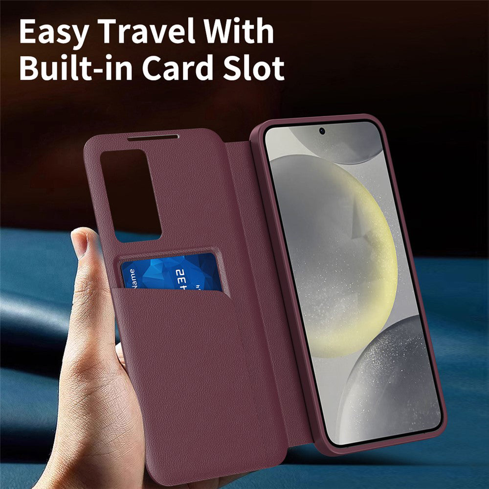 Étui pour Samsung Galaxy S26 Plus, Techsuit, SmartView, Rouge