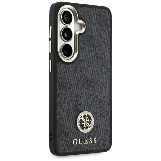 Étui pour Samsung Galaxy S26 S942, GUESS, 4G Big Rhinestone Triangle Strap, Noir