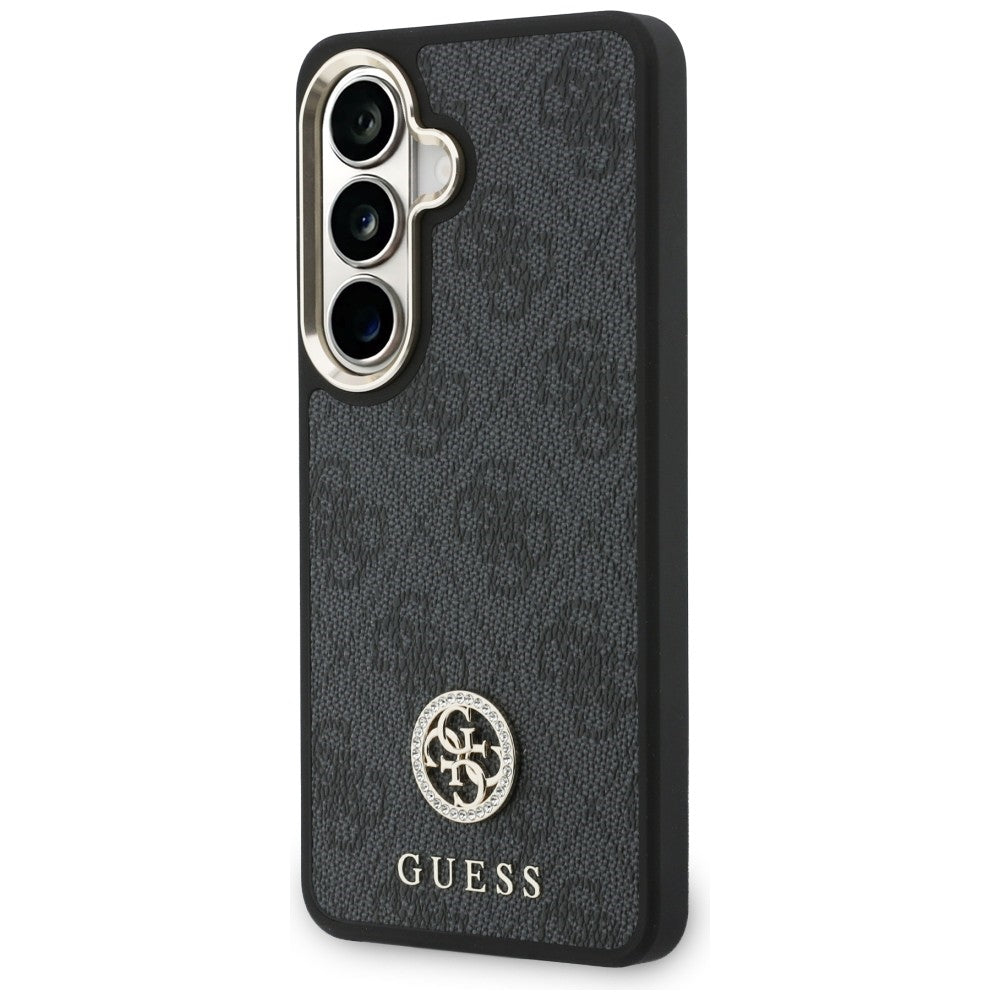 Étui pour Samsung Galaxy S26 S942, GUESS, 4G Big Rhinestone Triangle Strap, Noir