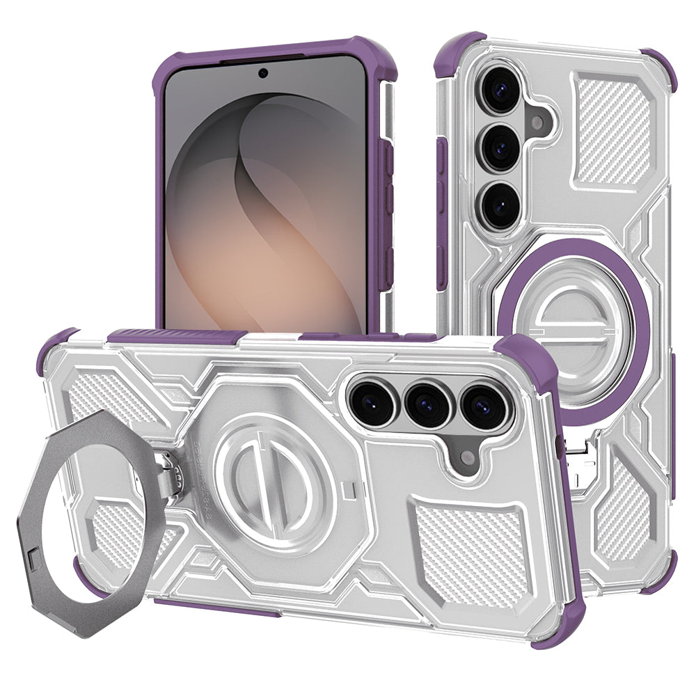 Case for Samsung Galaxy S26 S942, Techsuit, Carbon Shield Pro, Purple