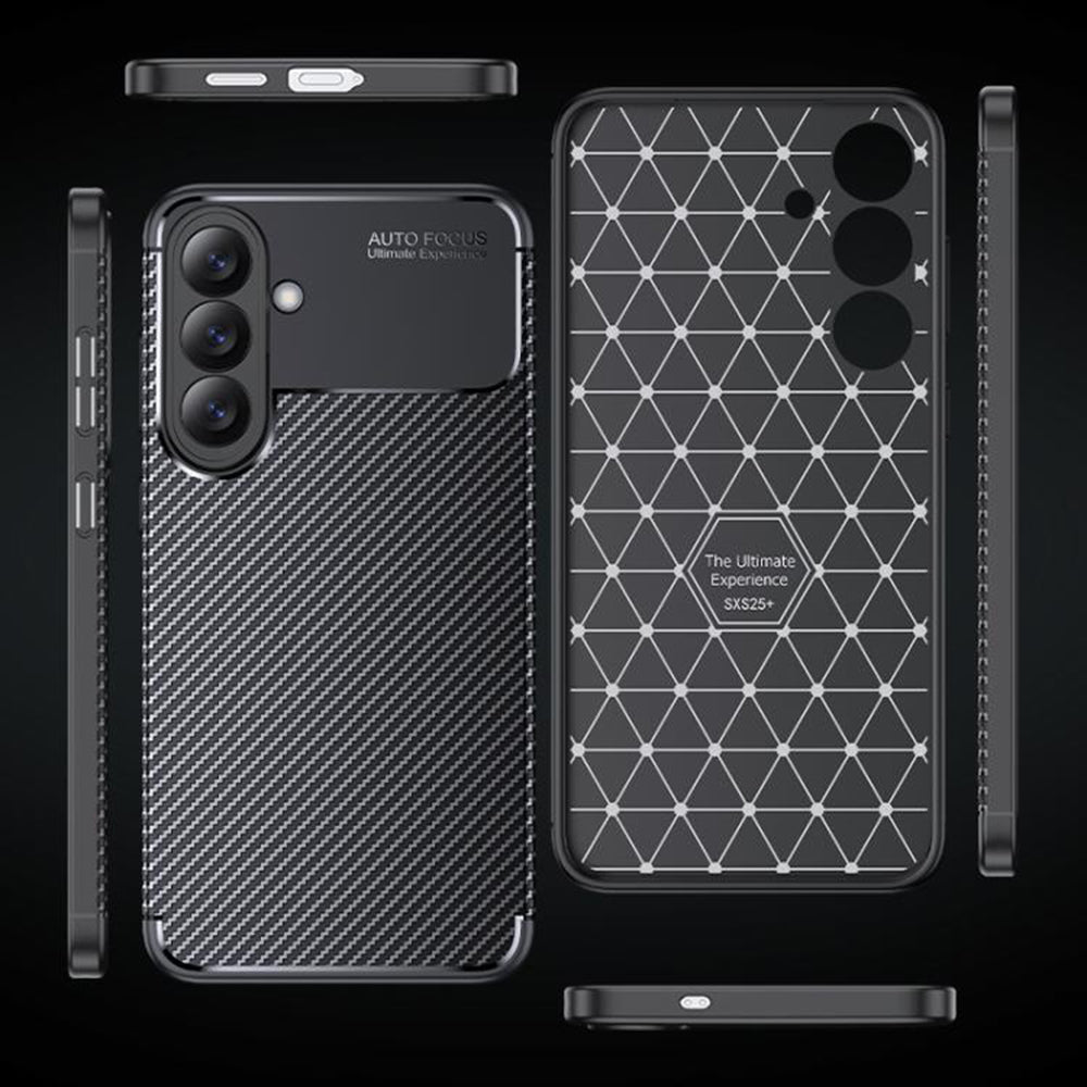 Étui pour Samsung Galaxy S26 S942, Techsuit, CarbonFiber, Noir