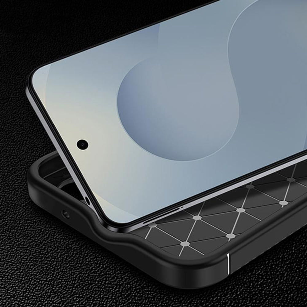 Étui pour Samsung Galaxy S26 S942, Techsuit, CarbonFiber, Noir