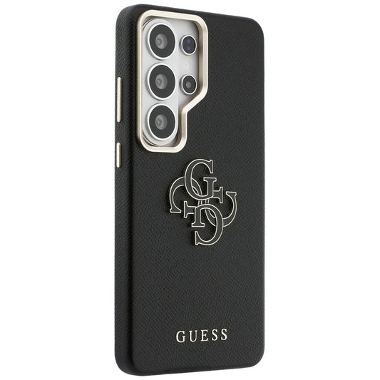 Case for Samsung Galaxy S26 Ultra S948, Guess, 4G Grained Big and Classic Logo, Black