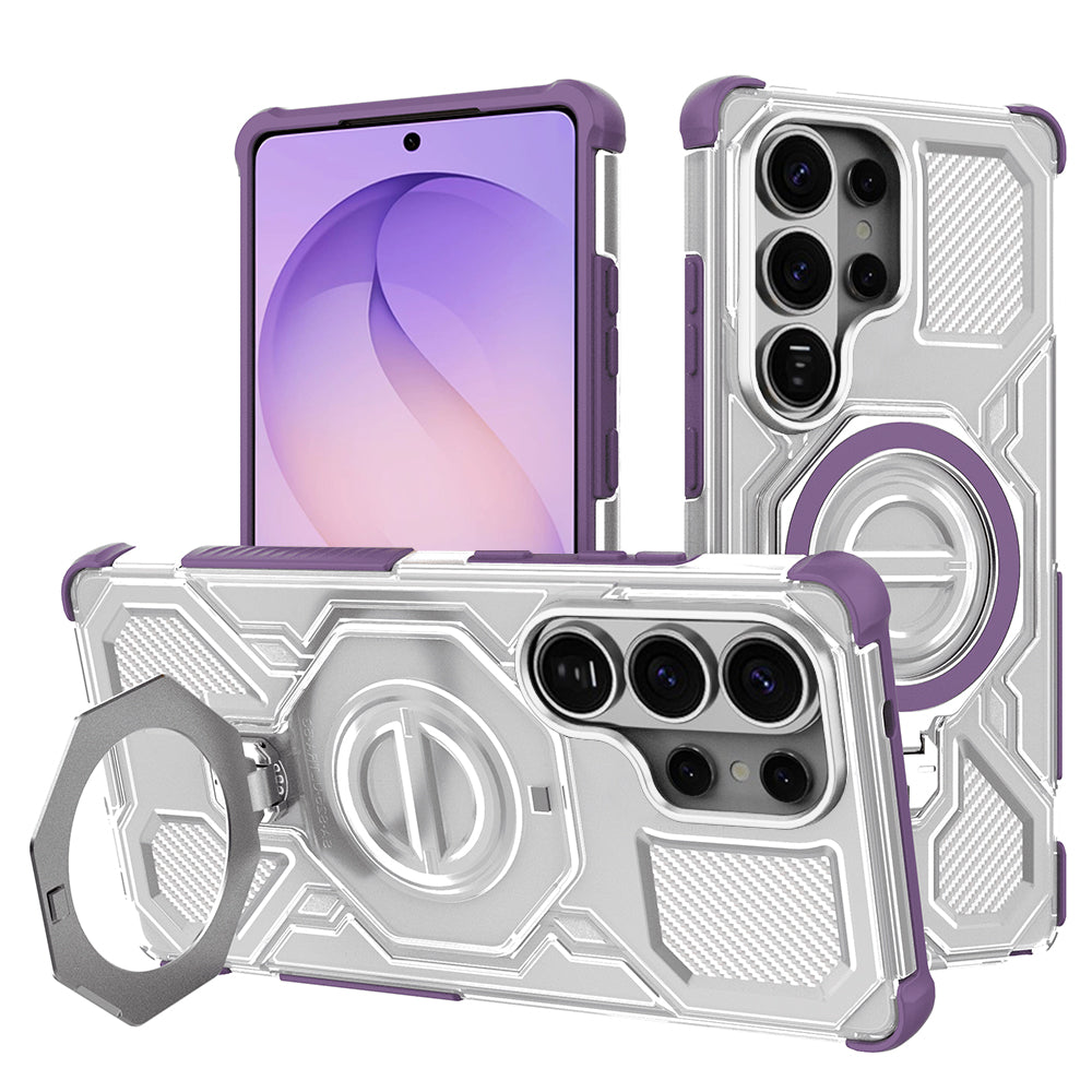 Étui pour Samsung Galaxy S26 Ultra, Techsuit, Carbon Shield Pro, Violet