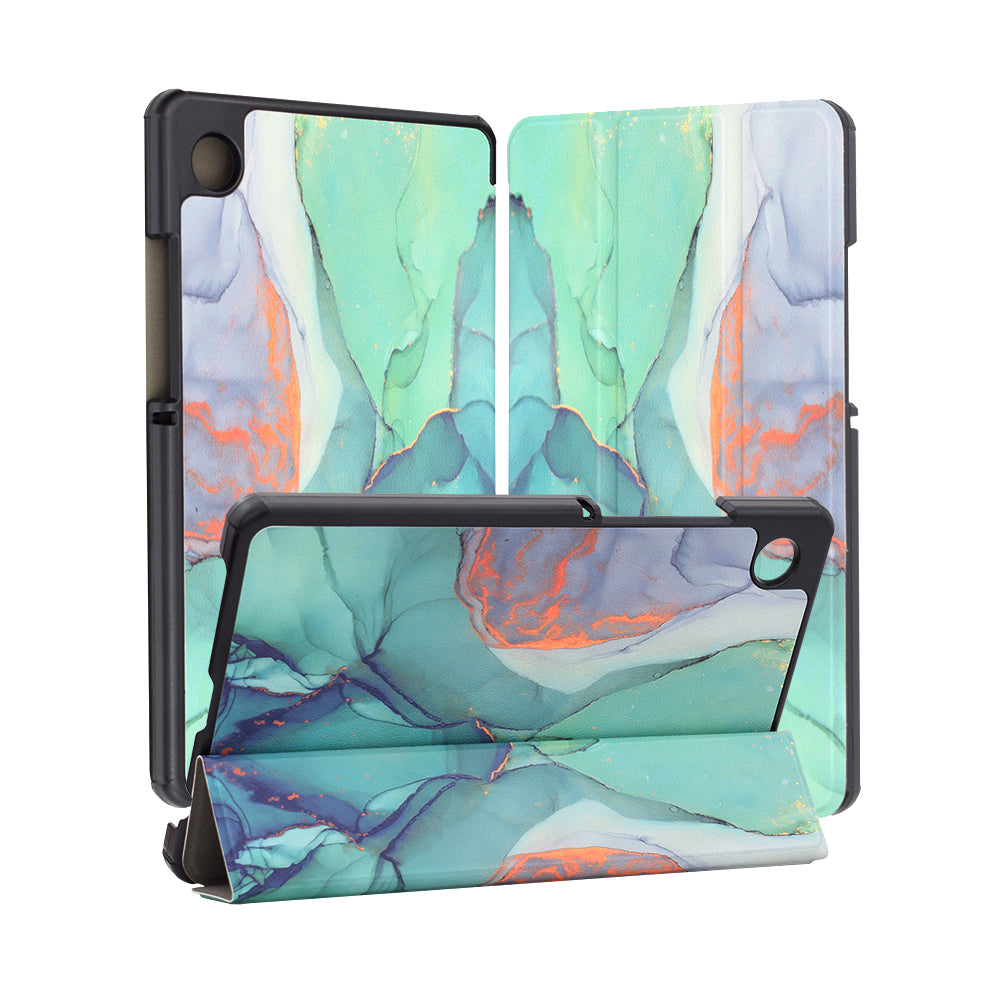 Étui pour Samsung Galaxy Tab A11 / Tab A9, Techsuit, FoldPro Green Time, Multicolore