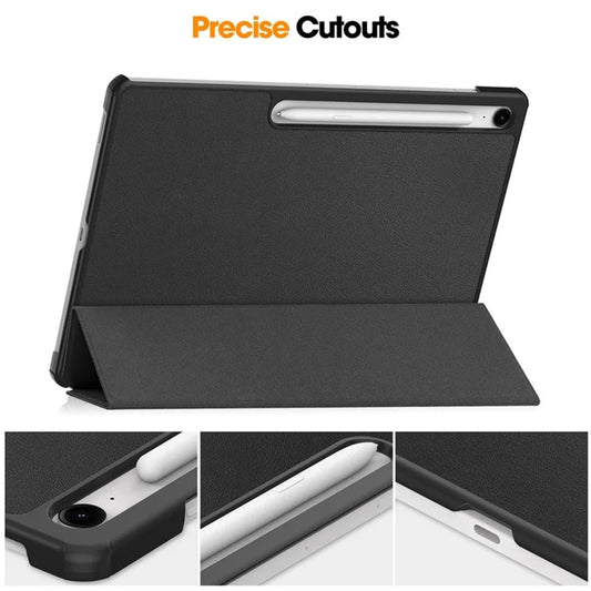 Étui pour Samsung Galaxy Tab S10 FE+, Techsuit, FoldPro, Noir