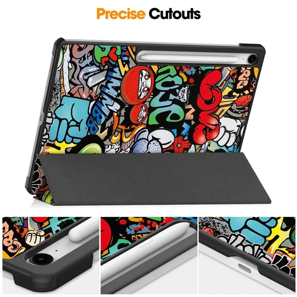 Coque pour Samsung Galaxy Tab S10 FE+, Techsuit, FoldPro Urban Vibe, Multicolore