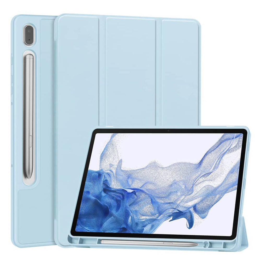 Étui pour Samsung Galaxy Tab S11 Ultra, Techsuit, Flex Trifold, Bleu