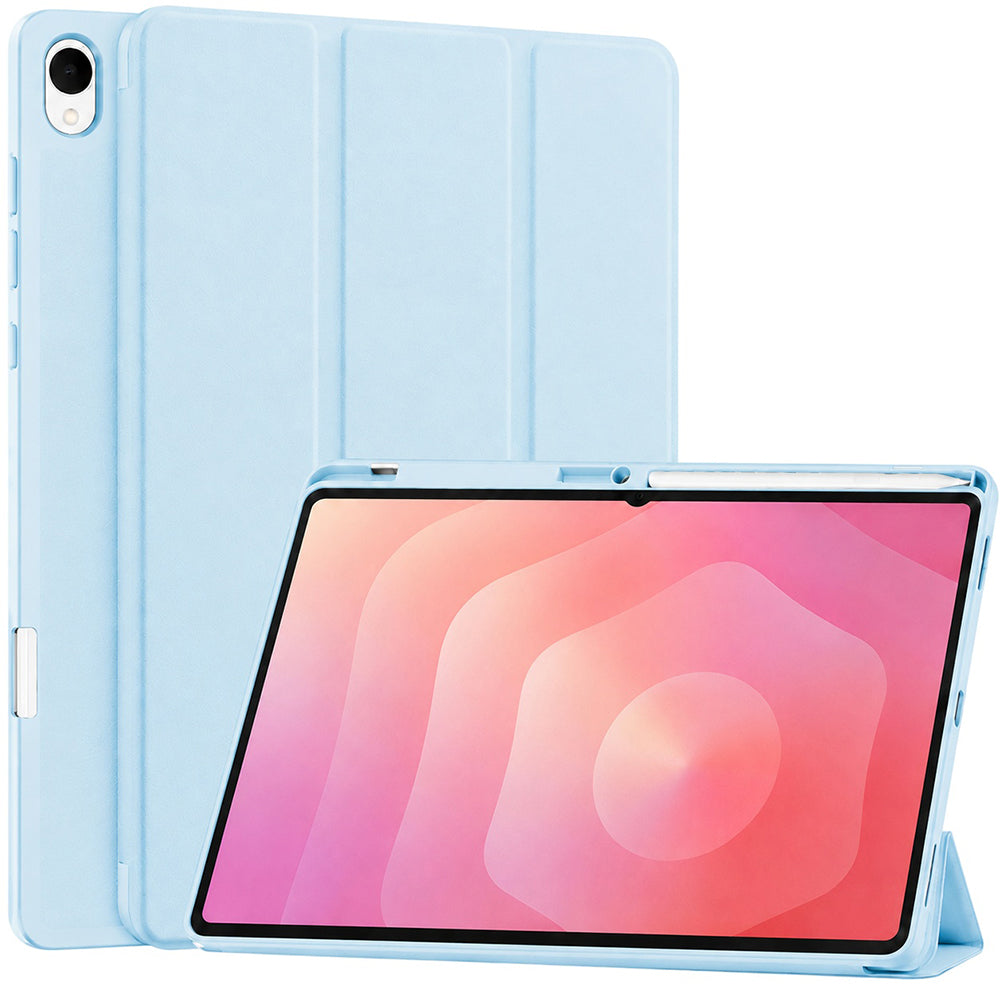 Housse pour Samsung Galaxy Tab S12 Plus, Techsuit, Flex Trifold, Bleue