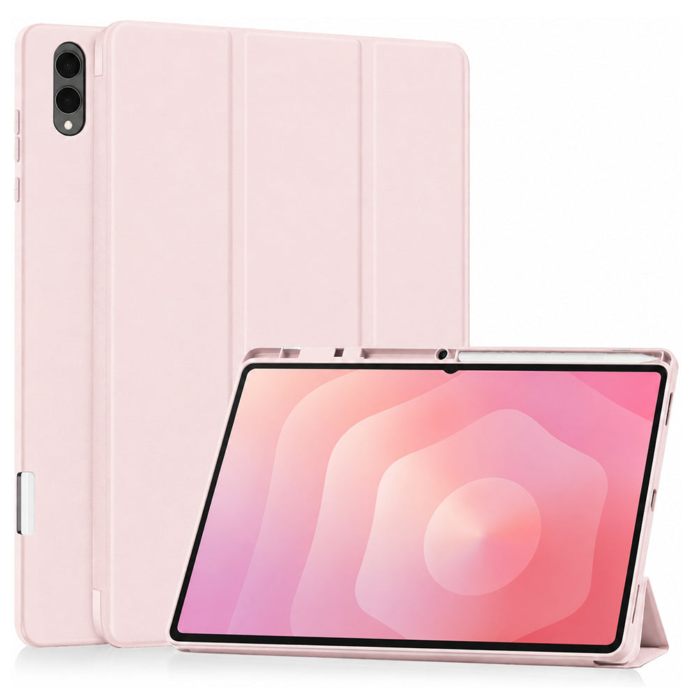 Housse pour Samsung Galaxy Tab S12 Ultra / Tab S11 Ultra, Techsuit, Flex Trifold, Rose