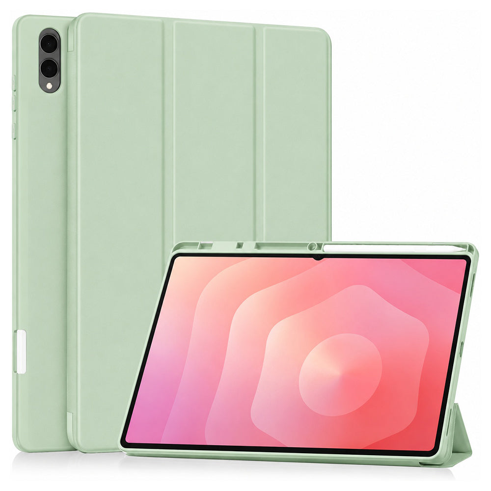 Coque pour Samsung Galaxy Tab S12 Ultra / Tab S11 Ultra, Techsuit, Flex Trifold, Vert Matcha