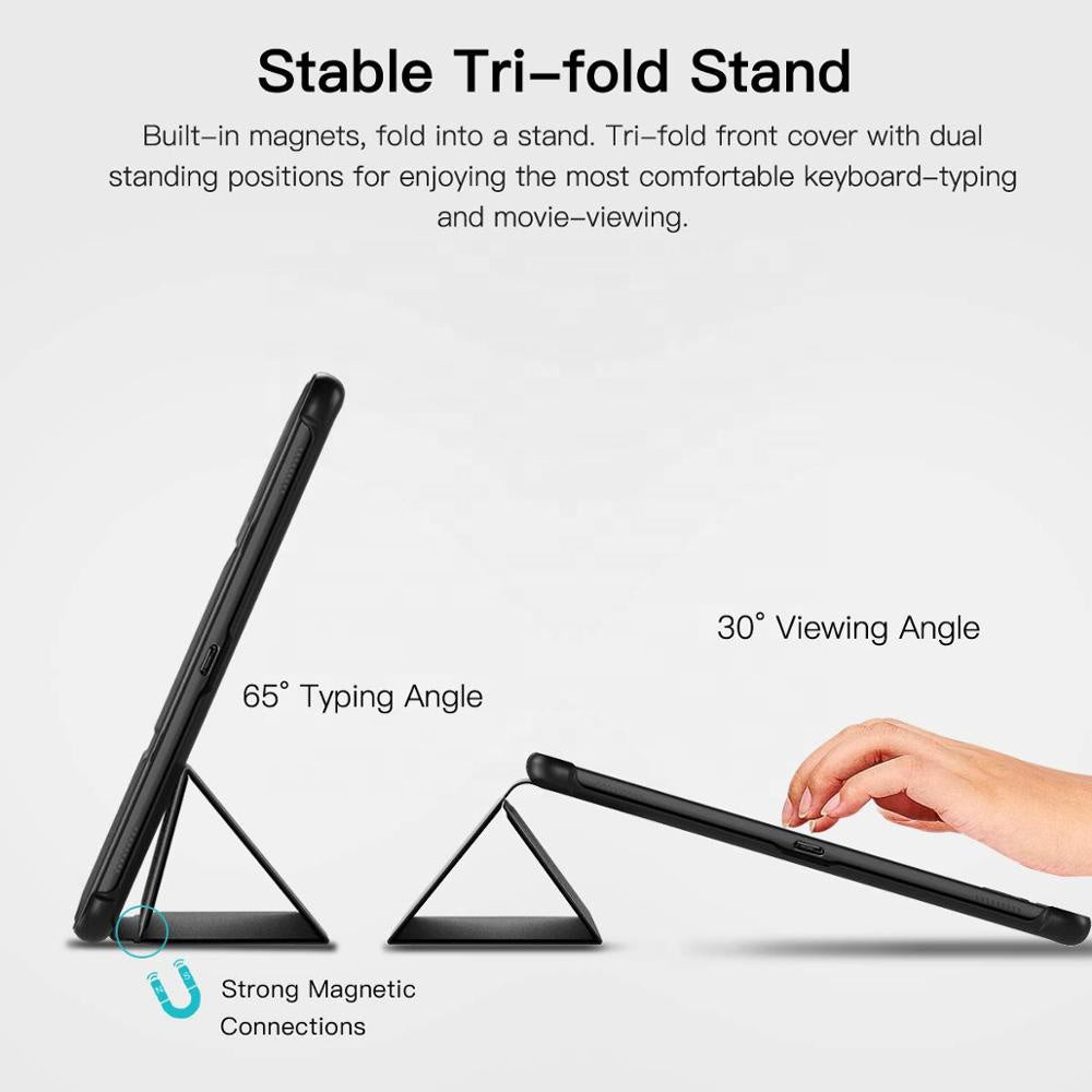 Coque pour Samsung Galaxy Tab S5e, Techsuit, FoldPro, Noire