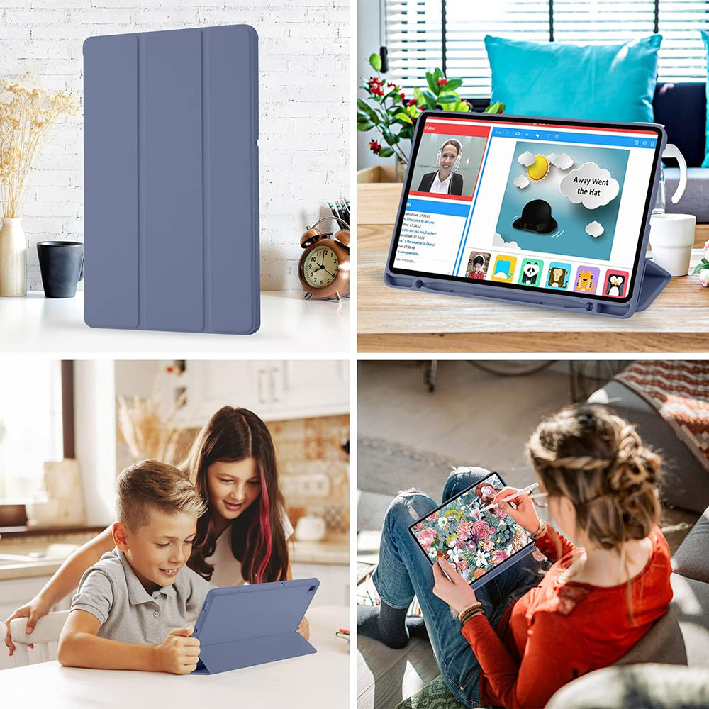 Housse pour Samsung Galaxy Tab S6 Lite (2024) / Tab S6 Lite (2022) / Tab S6 Lite (2020), Techsuit, Flex Trifold, Violet