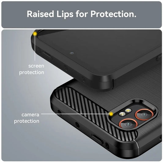 Coque pour Samsung Galaxy XCover7 Pro, Techsuit, Carbone, Noire