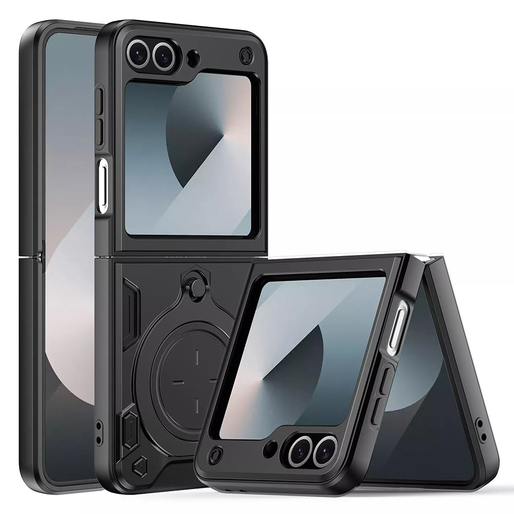 Coque pour Samsung Galaxy Z Flip7 FE F761 / Z Flip6 F741, Techsuit, CamGuard Pro, Noire