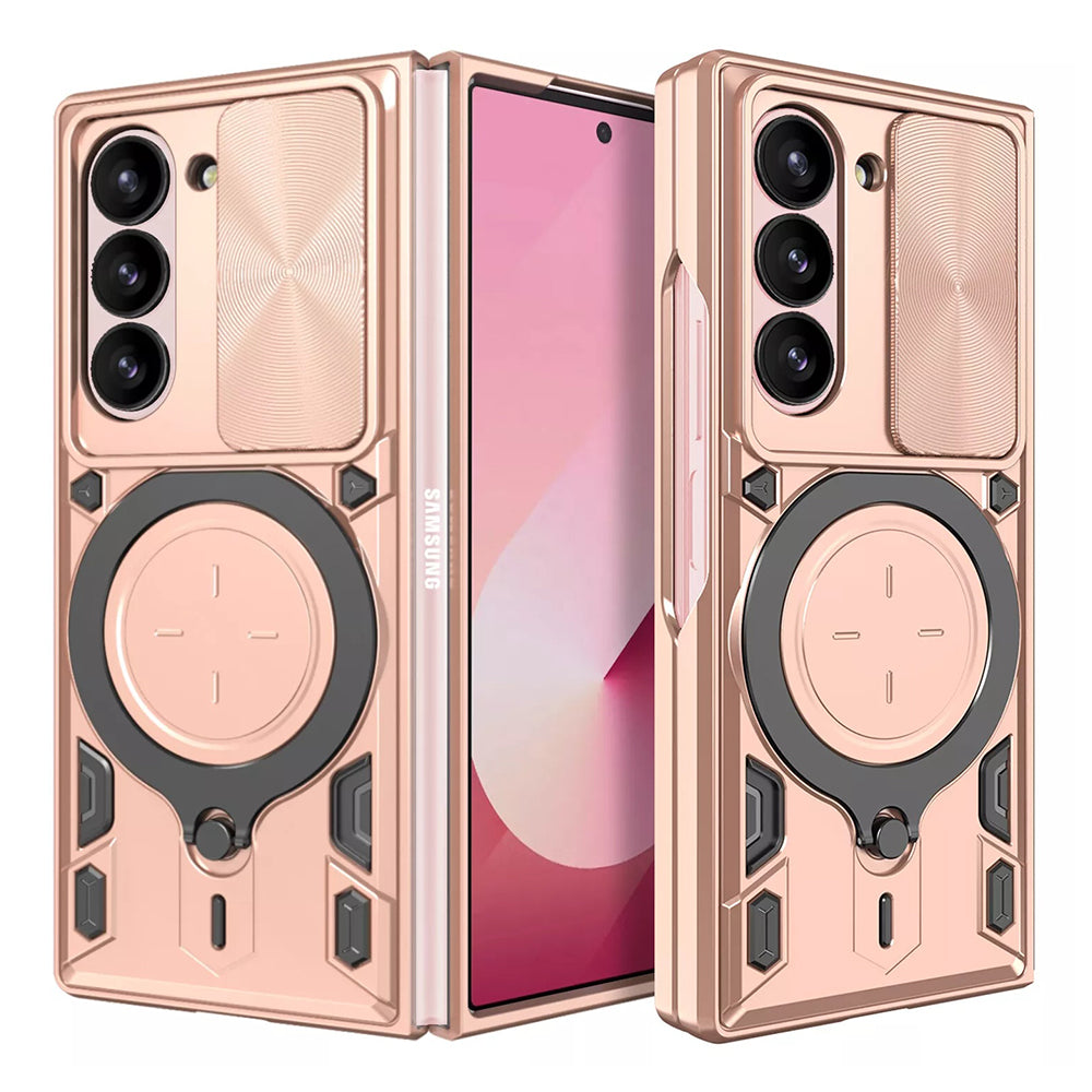 Coque pour Samsung Galaxy Z Fold6 F956, Techsuit, CamGuard Pro, Rose Doré