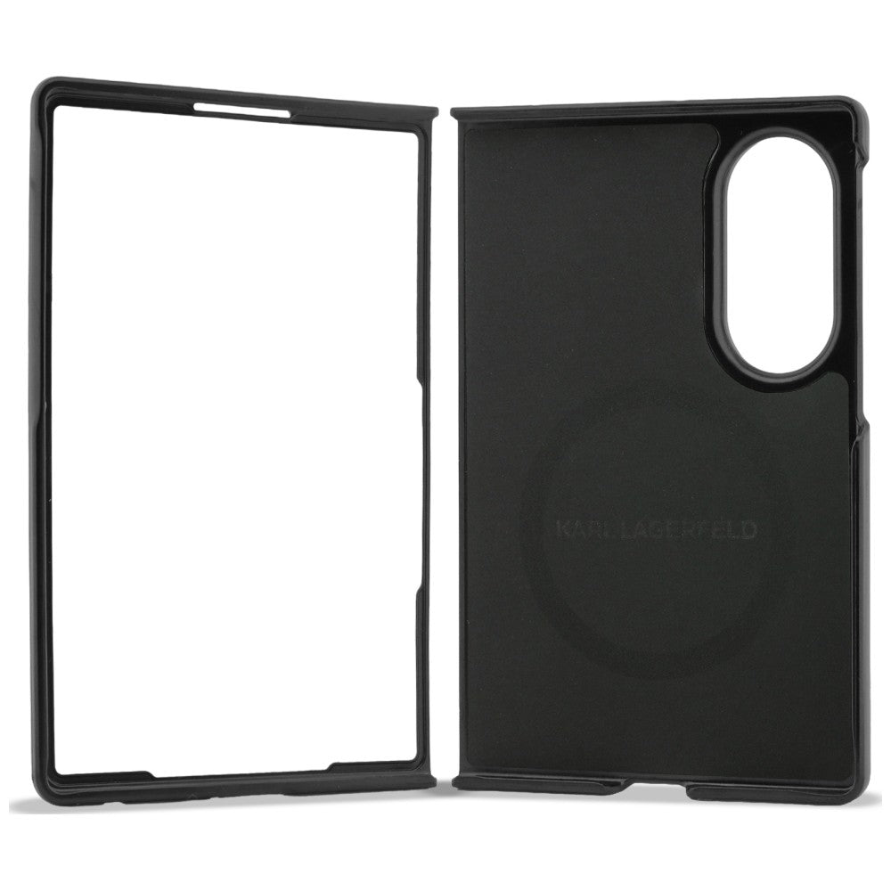 Coque pour Samsung Galaxy Z Fold8 F971, Karl Lagerfeld, Karl & Choupette Head Pin, Noire