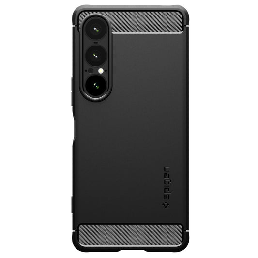 Étui pour Sony Xperia 1 VII, Spigen, Rugged Armor, Noir Mat