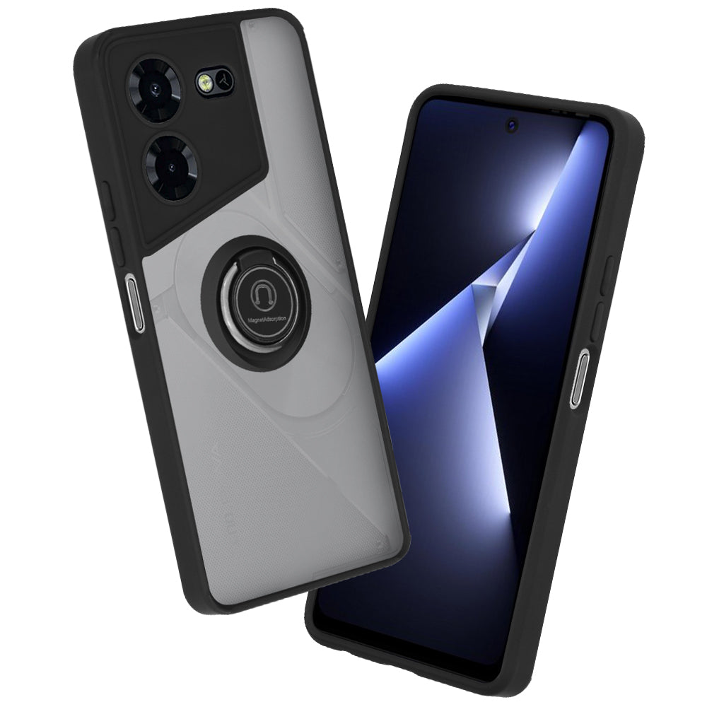 Coque pour Tecno Pova 5 Pro, Techsuit, Glinth, Noire