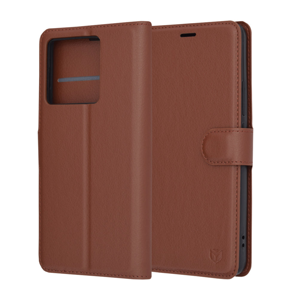 Coque pour Xiaomi 13T Pro / 13T, Techsuit, Leather Folio, Marron