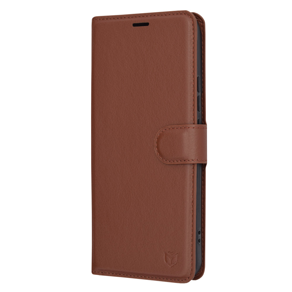 Coque pour Xiaomi 14 Pro, Techsuit, Leather Folio, Marron