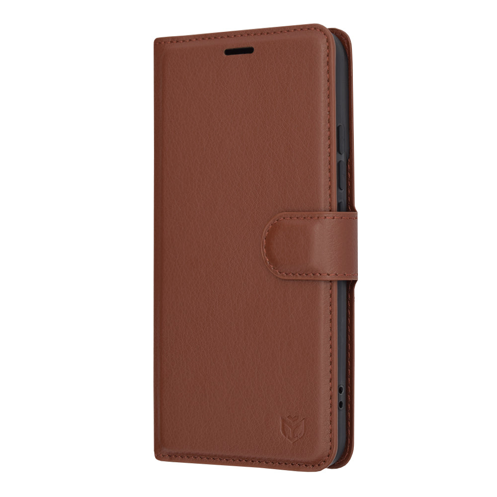 Coque pour Xiaomi 14, Techsuit, Leather Folio, Marron