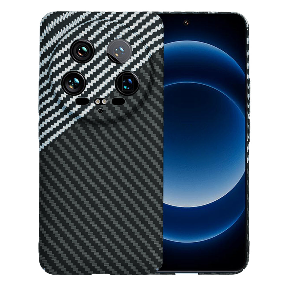 Coque pour Xiaomi 14 Ultra, Techsuit, Carbonite FiberShell, Noir Gris