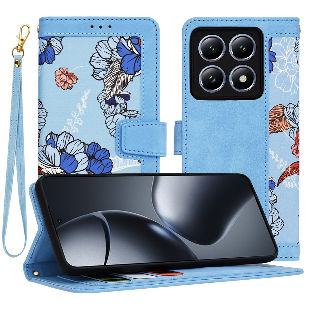Coque pour Xiaomi 14T Pro, Techsuit, FlipCraft, Bleu
