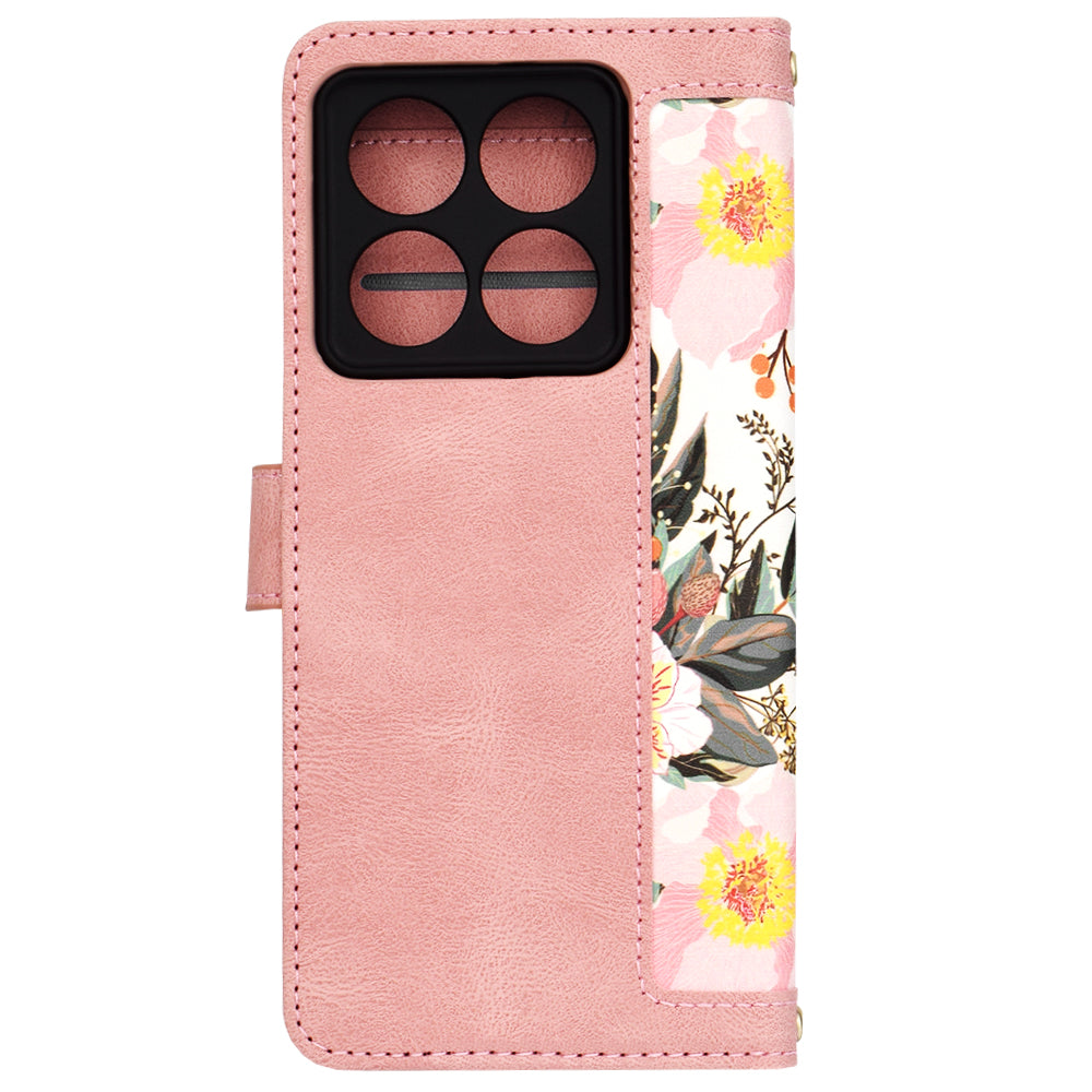 Coque pour Xiaomi 14T Pro, Techsuit, FlipCraft, Rose