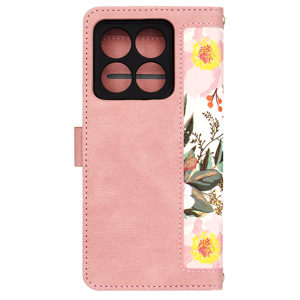 Coque pour Xiaomi 14T, Techsuit, FlipCraft, Rose